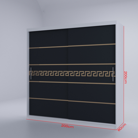 Dulap Kenzo Gold Alb&Antracit 200*200 [4]