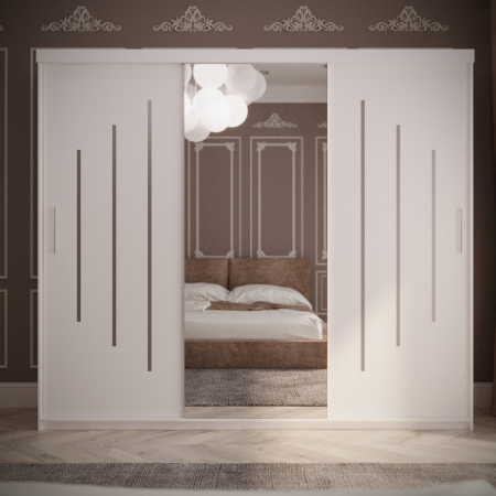 DRESSING/DULAP - Dulap Kenzo Space 230*200 Cu Oglinda Alb