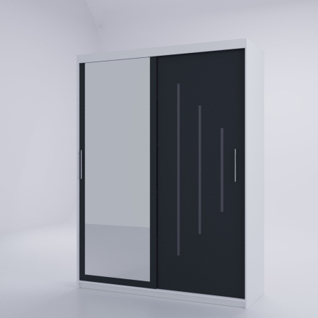 Dulap Kenzo Space cu Oglinda 200*200 Alb&Antracit [3]