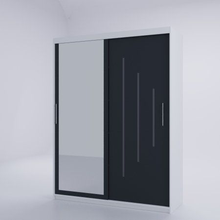 Dulap Kenzo Space cu Oglinda Alb&Antracit [3]