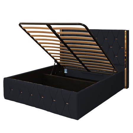 Pat Maldive New Negru cu Somieră Rabatabilă [2]