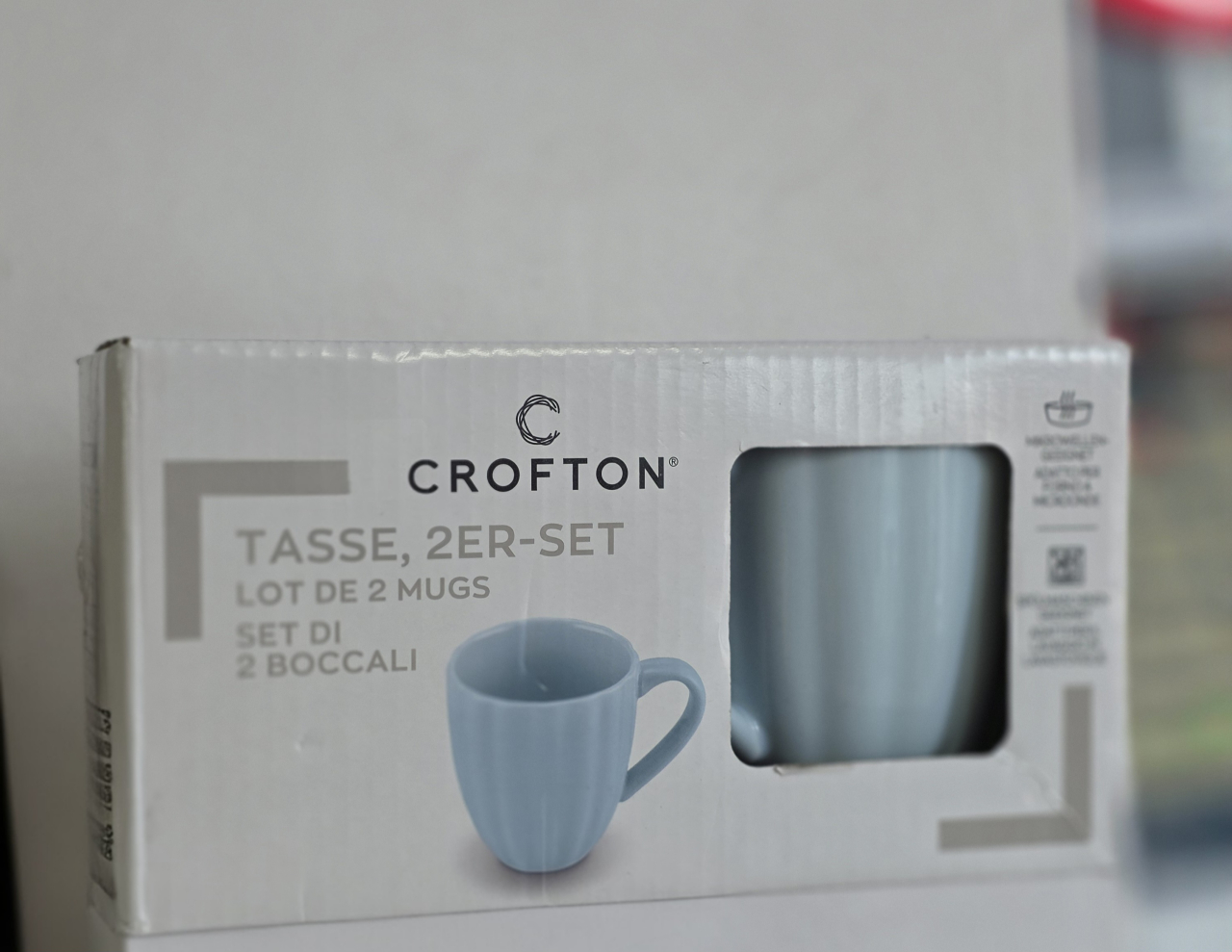 Set 2 căni Crofton din ceramică – bleu [2]