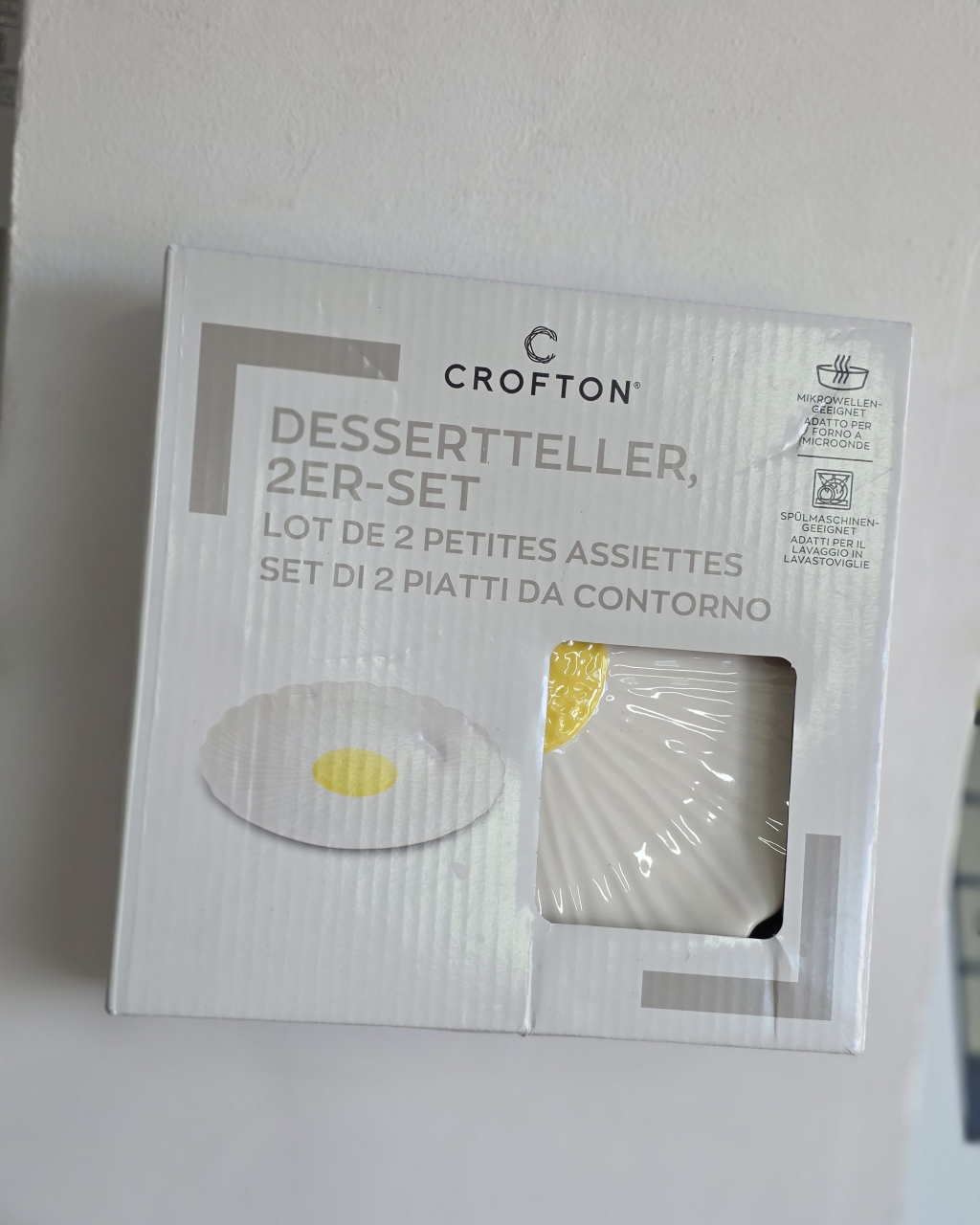 Set 2 farfurii pentru desert Crofton – alb [2]