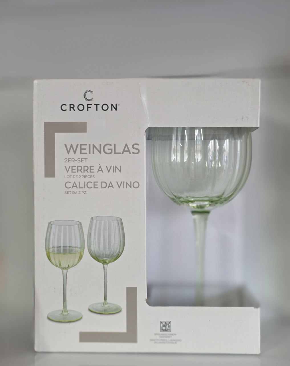 Set 2 pahare de vin Crofton din sticlă – design elegant [2]