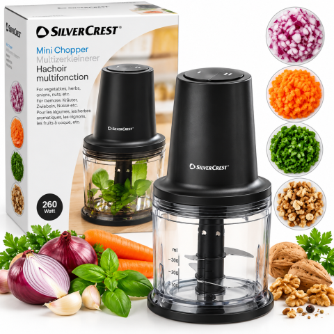 BUCĂTĂRIE - Mini tocător multifuncțional SilverCrest 260W