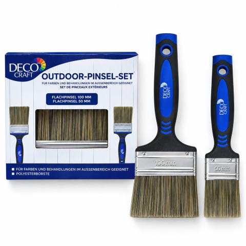 CASĂ& GOSPODĂRIE - Set 2 pensule pentru exterior Deco Craft – 50 mm și 100 mm
