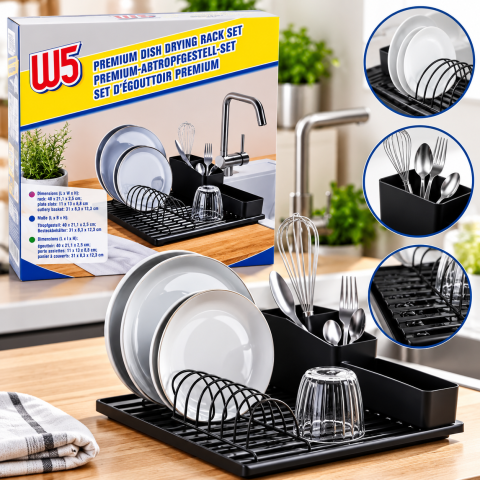 BUCĂTĂRIE - Set suport pentru uscarea vaselor W5 – Premium 