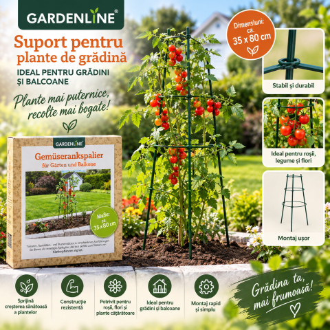 CASĂ& GOSPODĂRIE - Suport pentru plante de grădină Gardenline – 35 × 80 cm