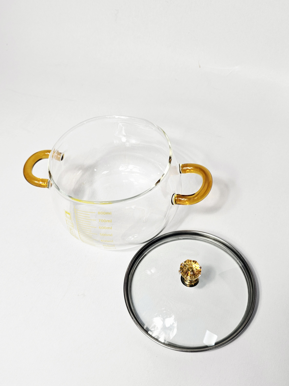 Oală borosilicată 800 ml cu capac [3]