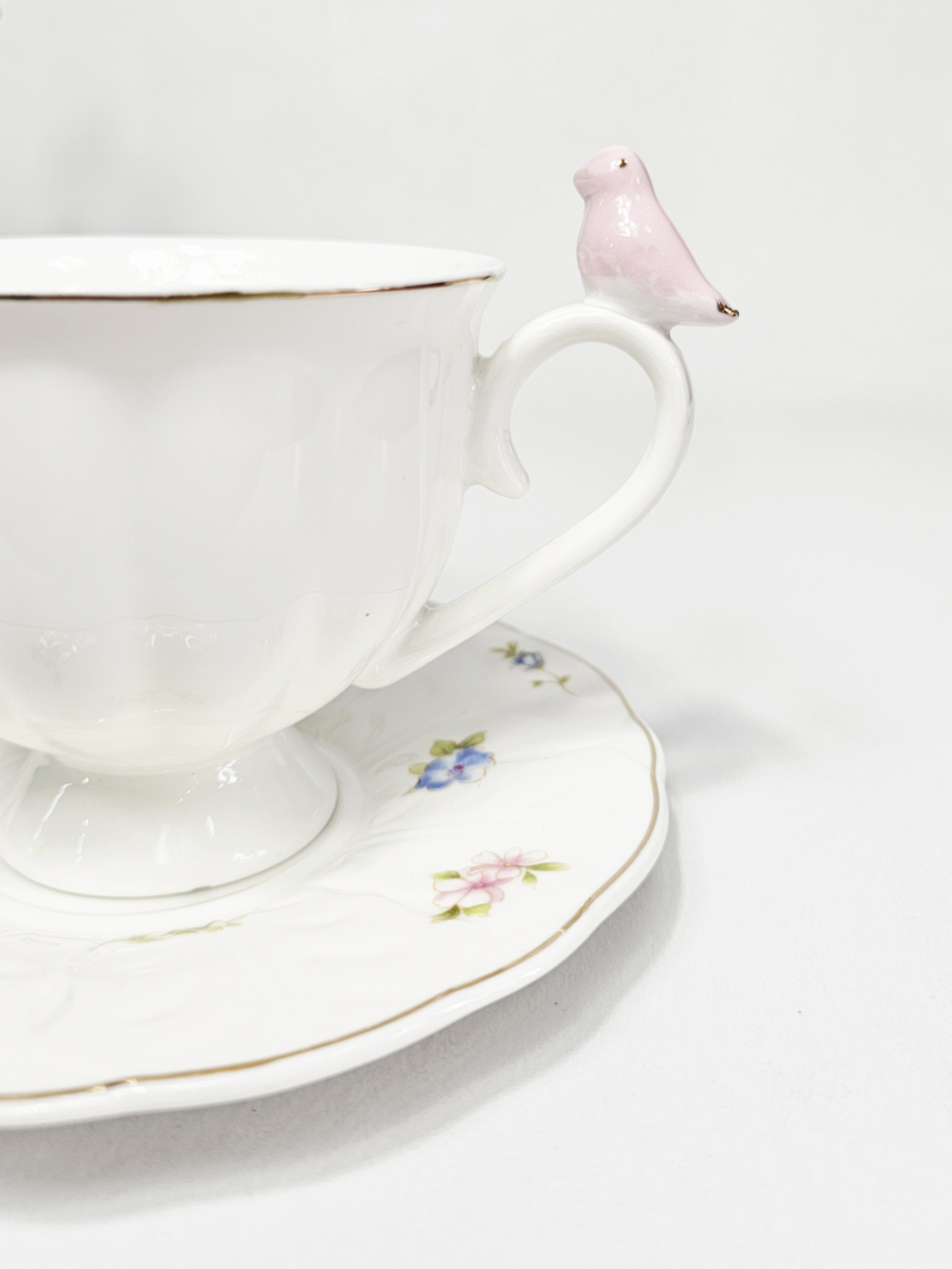 Set ceasca si farfurie Bird Pink [3]