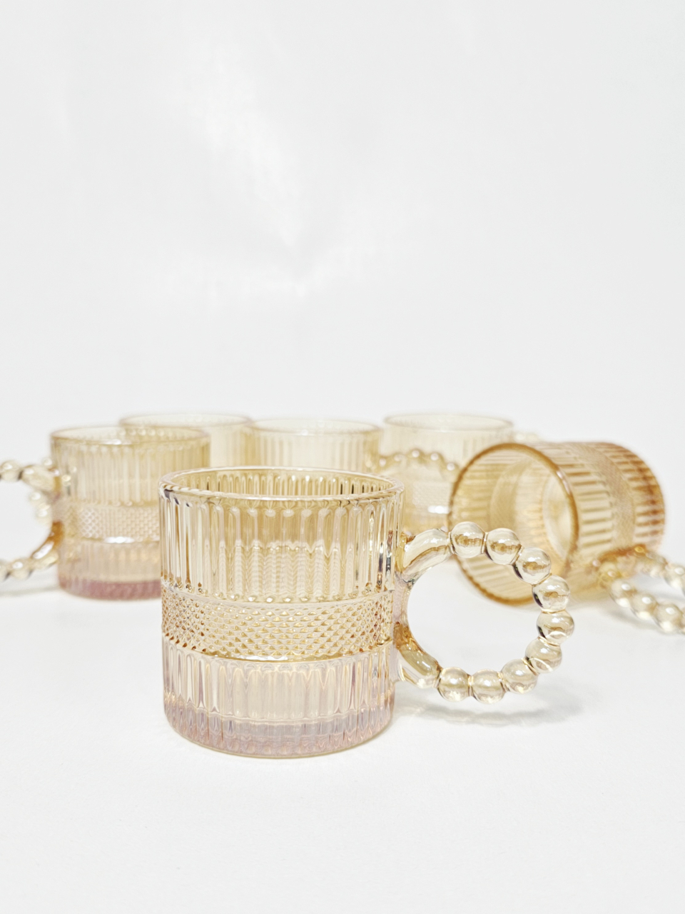 Set 6 pahare din sticlă borosilicată transparentă, chihlimbar [1]