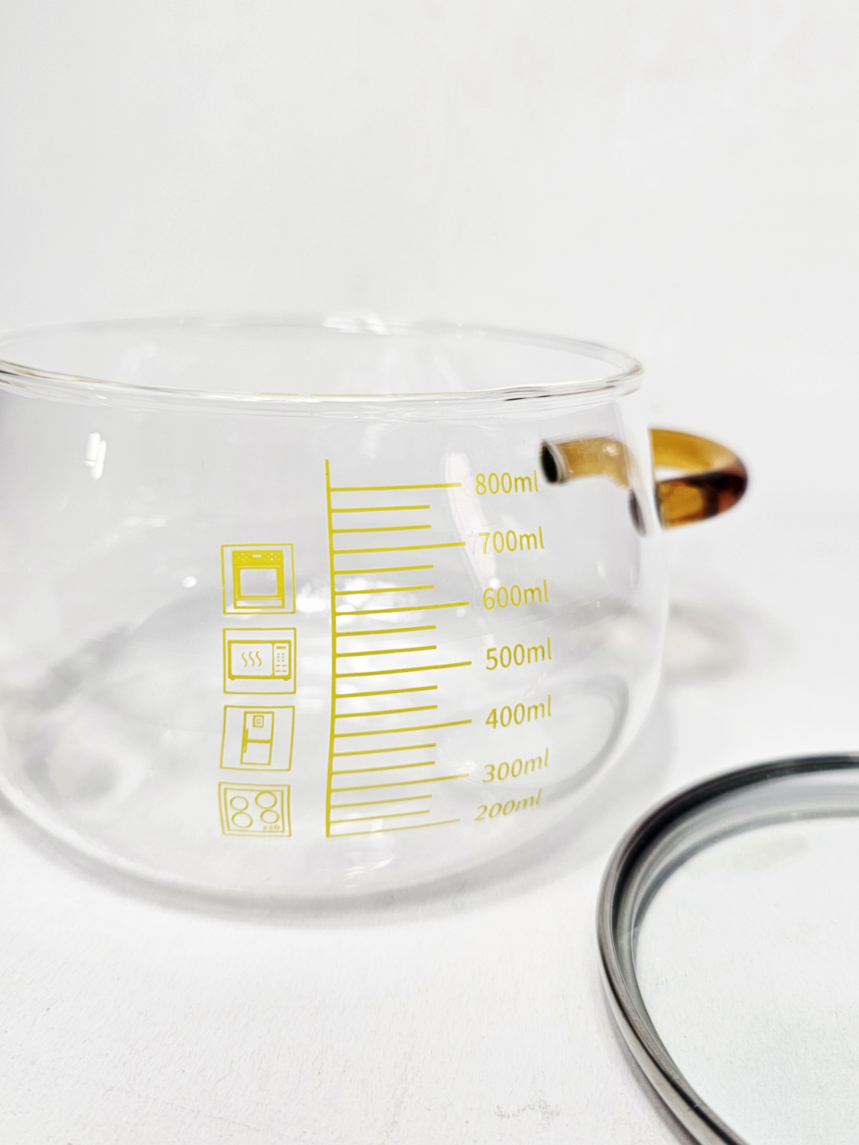 Oală borosilicată 800 ml cu capac [4]