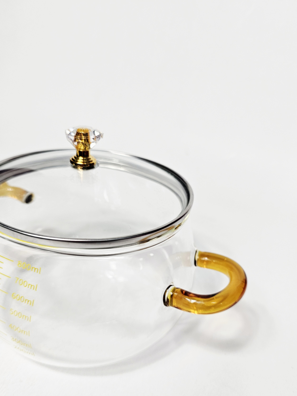 Oală borosilicată 800 ml cu capac [5]