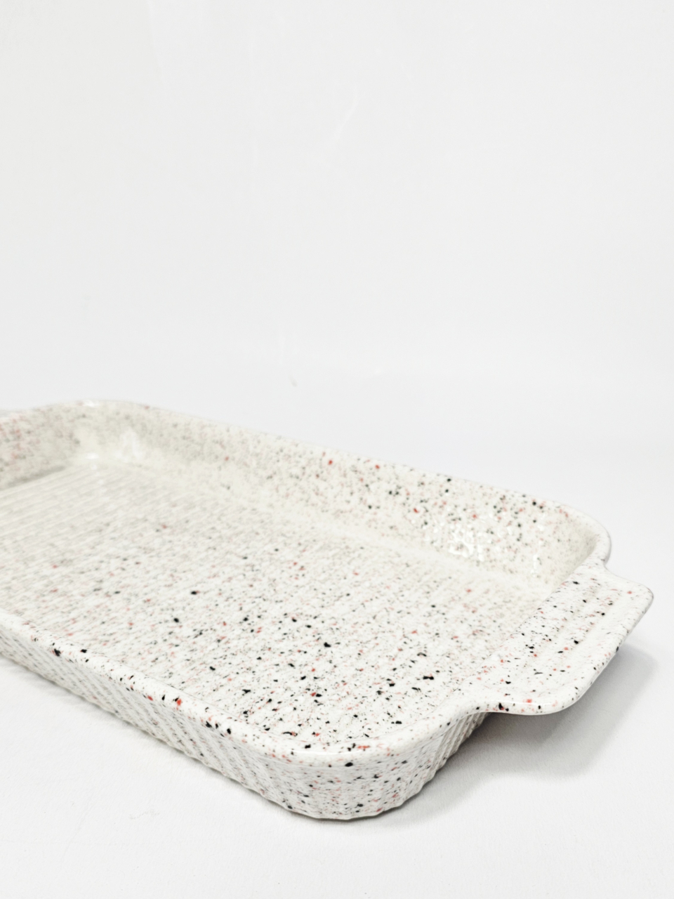 Platou ceramic termorezistent Rosu/Negru, Small [1]