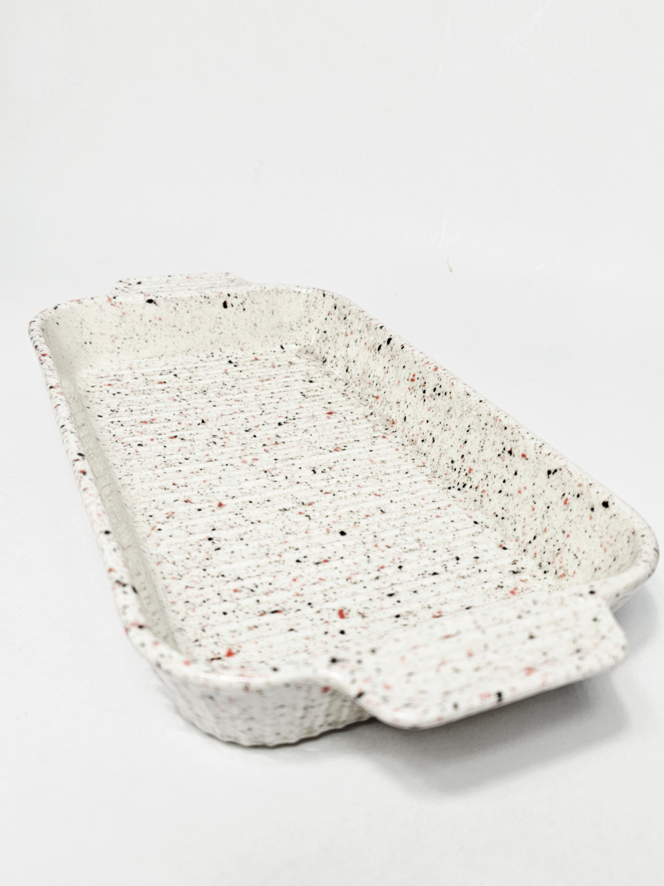 Platou ceramic termorezistent Rosu/Negru, Small [3]