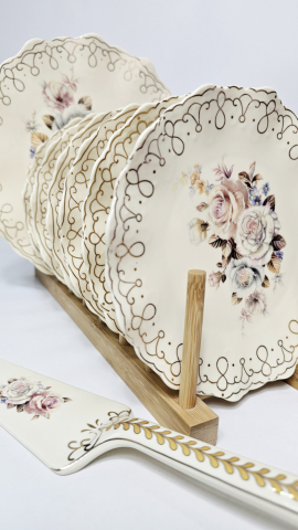 Set farfurii desert + paletă tort [2]