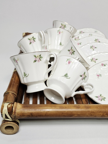 Set 12 piese/ 6 farfurii/6 cesti, din ceramic model SweetFlower [2]