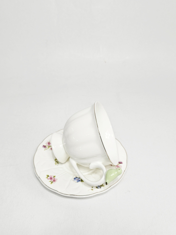 Set ceasca si farfurie Bird Green [2]