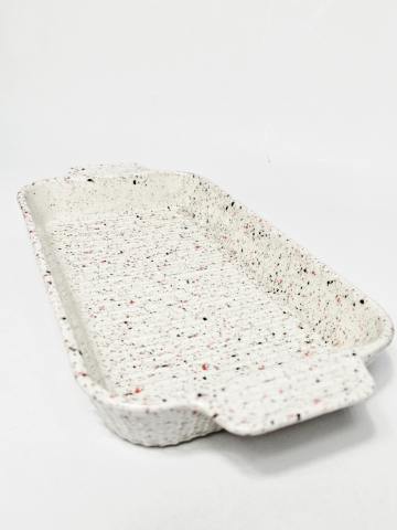 Platou ceramic termorezistent Rosu/Negru, Small [2]