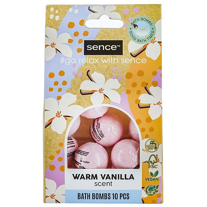 SENCE BEAUTY Bile de Baie Efervescenta Warm Vanilla 10x10 g [1]