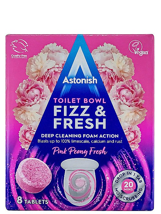 ASTONISH Tablete pt Curatarea Vaselor de Toaleta Pink Peony Fresh 8 buc [1]