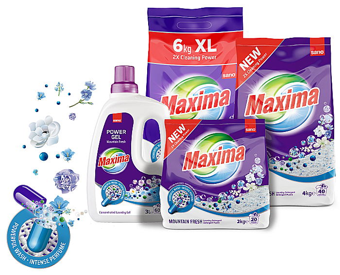 SANO Maxima Power Gel Detergent Concentrat Mountain Fresh 3L (60 spalari) [2]
