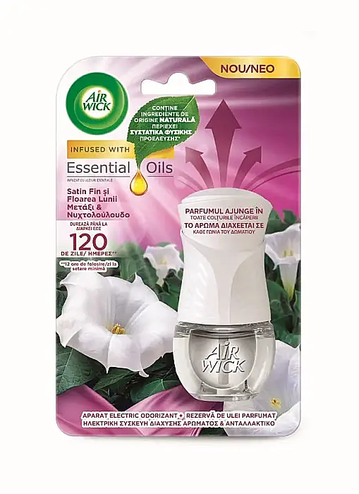 AirWick Aparat Odorizant Priza+Rezerva 19 ml Smooth Satin & Moon Lily [1]