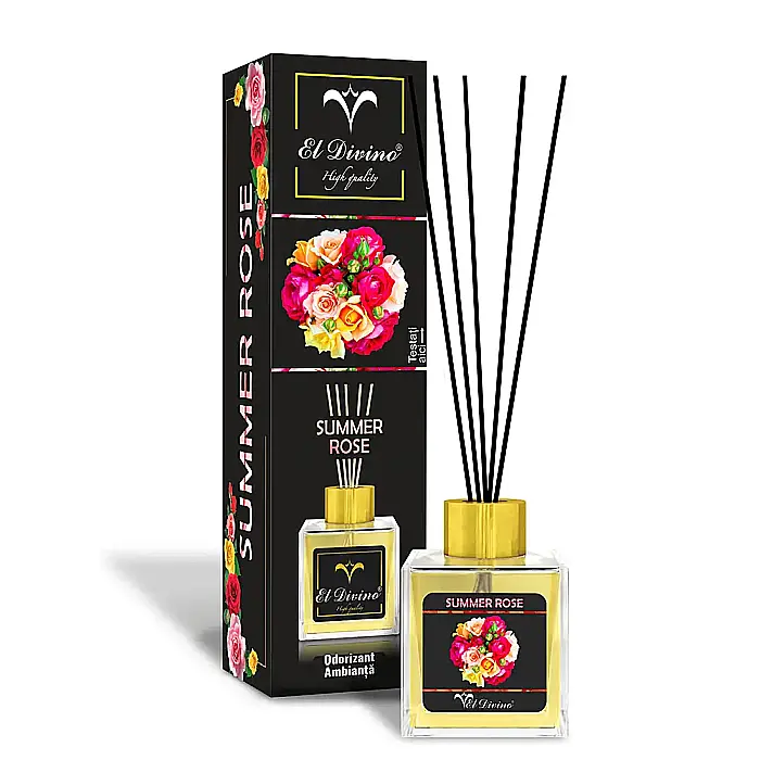 EL DIVINO Odorizant Camera cu Betisoare SUMMER ROSE 100 ml [1]
