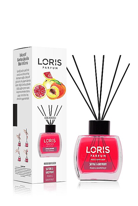 LORIS Odorizant Camera cu Betisoare PIERSICA & GRAPEFRUIT 120 ml [1]