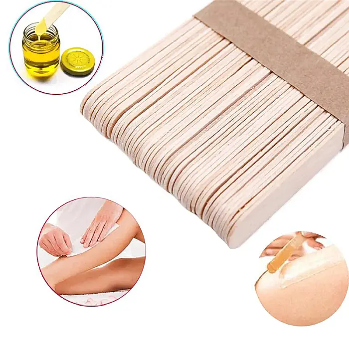 ORANJOLLIE Spatule Medii Lemn Unica Folosinta pt Epilare cu Ceara SET 50 buc [2]