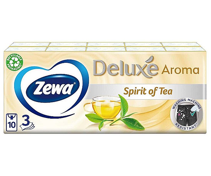 ZEWA Batiste Nazale Deluxe Spirit of Tea 3 Straturi Pachet 10 buc [1]