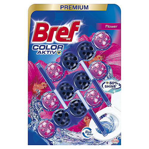 BREF Premium Color Aktiv Odorizant Toaleta Flower 3 x 50 g [1]