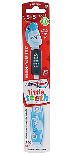 AQUAFRESH Little Teeth Periuta de Dinti pt Copii 3-5 ani Rechinul Sammy [1]