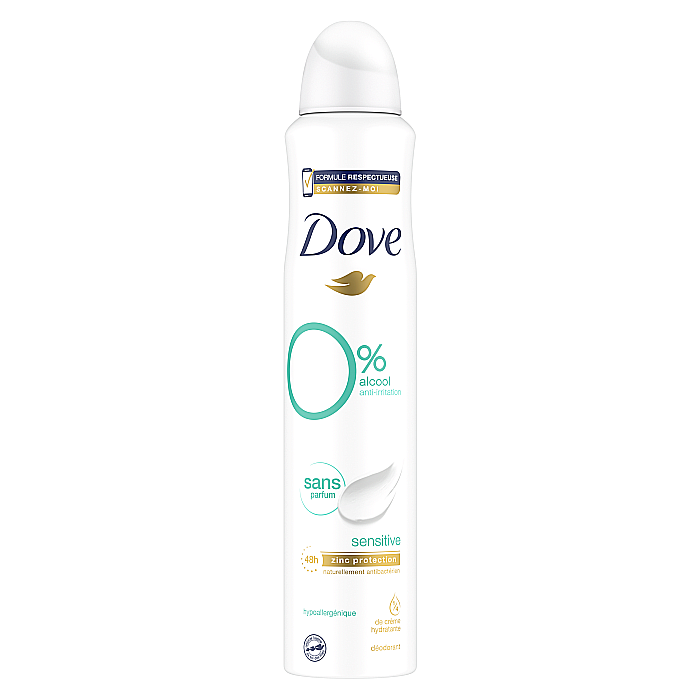 DOVE Antiperspirant Spray 0% Aluminium Salze SENSITIVE 200 ml [1]