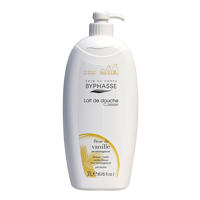 BYPHASSE Gel de Dus cu Pompa Caresse Floare de Vanilie 2000 ml [1]