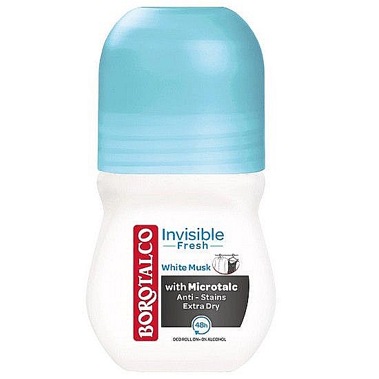 BOROTALCO Deodorant Roll-on Invisible Fresh WHITE MUSK 50ml [1]