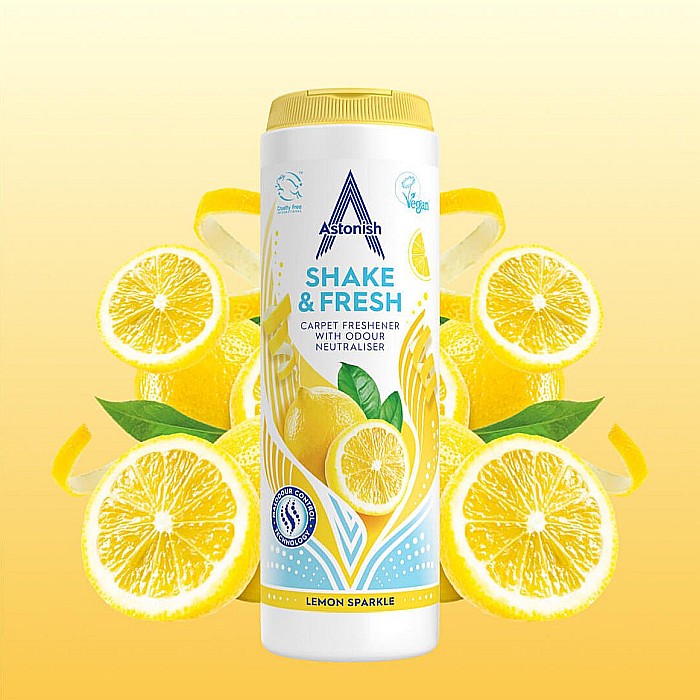 ASTONISH Shake & Fresh Pudra Parfumata pt Covoare Fresh Lemon 400g [2]