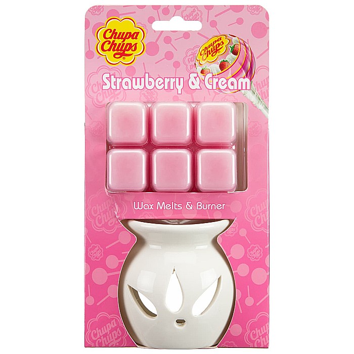 CHUPA CHUPS Kit Aromaterapie cu Ceara Parfumata STRAWBERRY & CREAM [1]