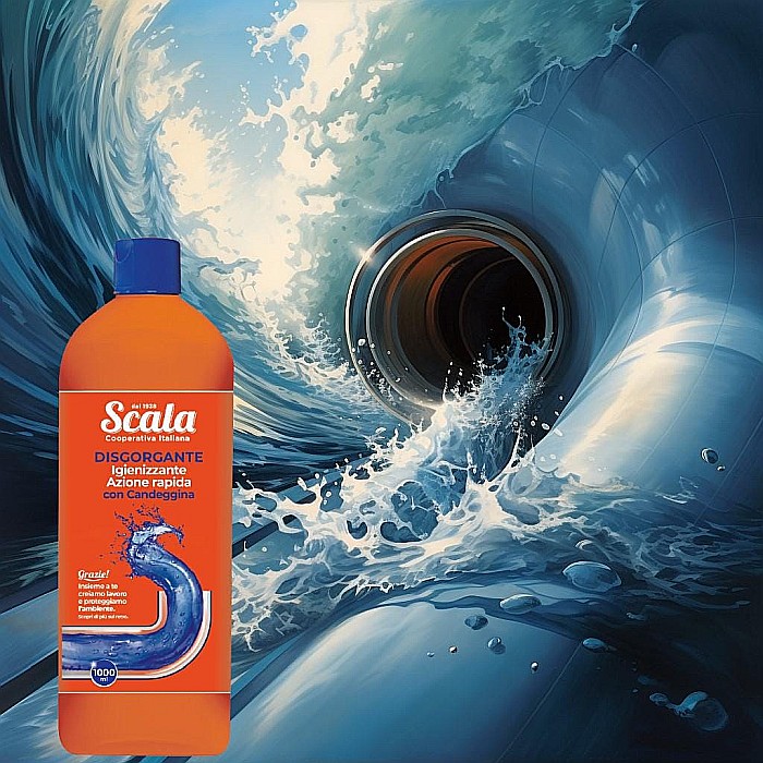 SCALA Gel Dezinfectant pt Desfundat Tevile cu Inalbitor 1L [2]