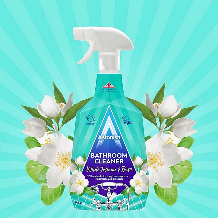 ASTONISH Solutie Curatat Baie cu Pompa White Jasmine & Basil 750 ml [2]