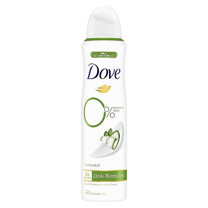 DOVE Antiperspirant Spray Zink Complex 0% Aluminium Salze CUCUMBER & GREEN TEA 150 ml [1]