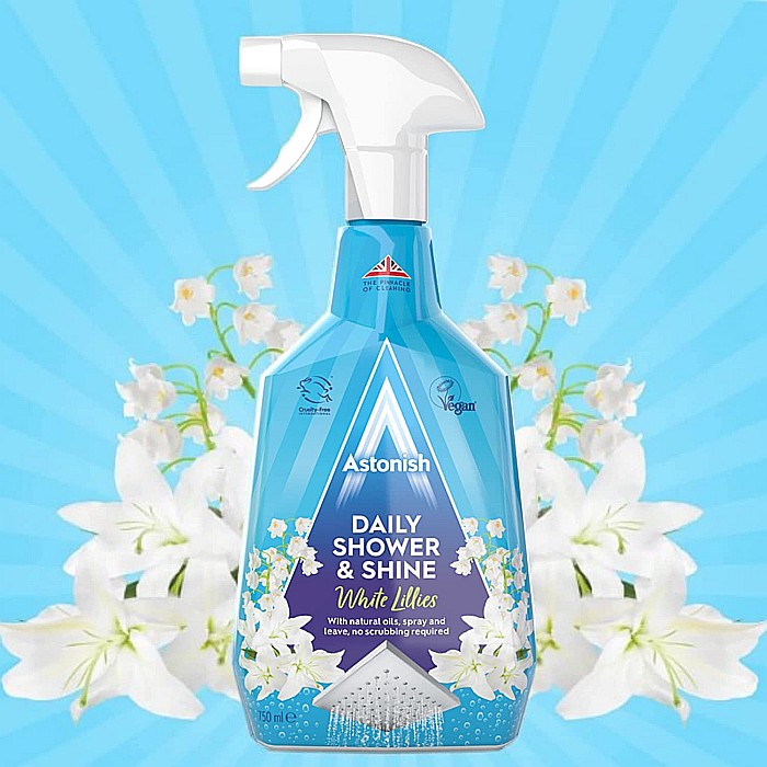 ASTONISH Solutie Anticalcar pt Dus & Stralucire Zilnica White Lilies 750 ml [2]