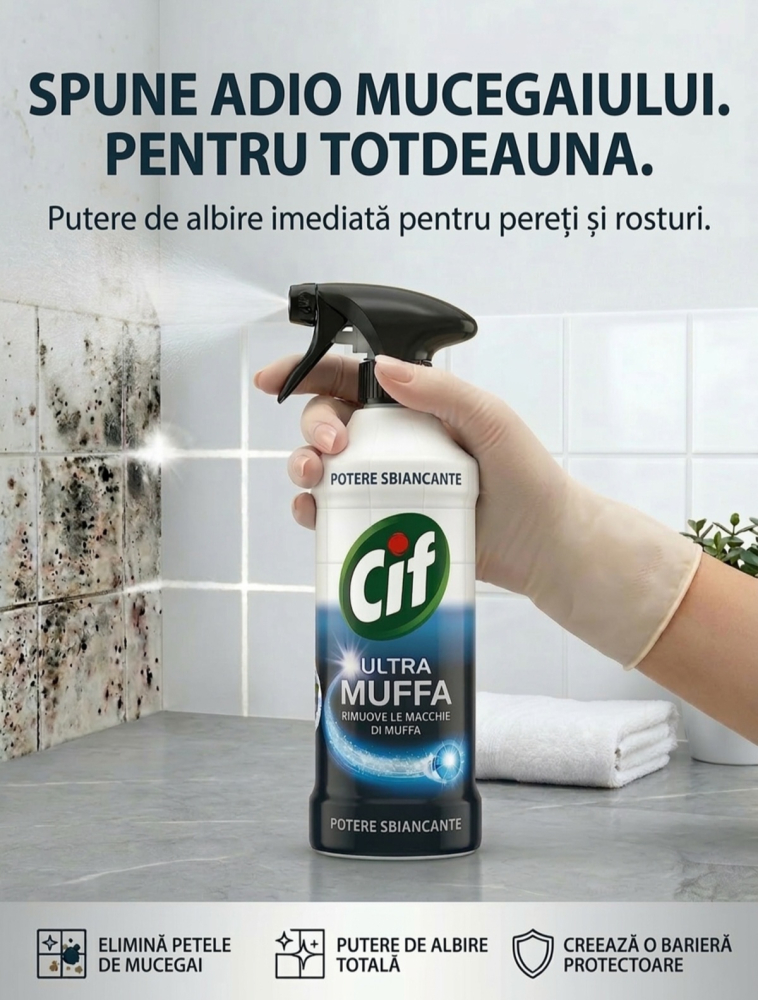 CIF Ultra Muffa Solutie Spray Antimucegai 500 ml [2]