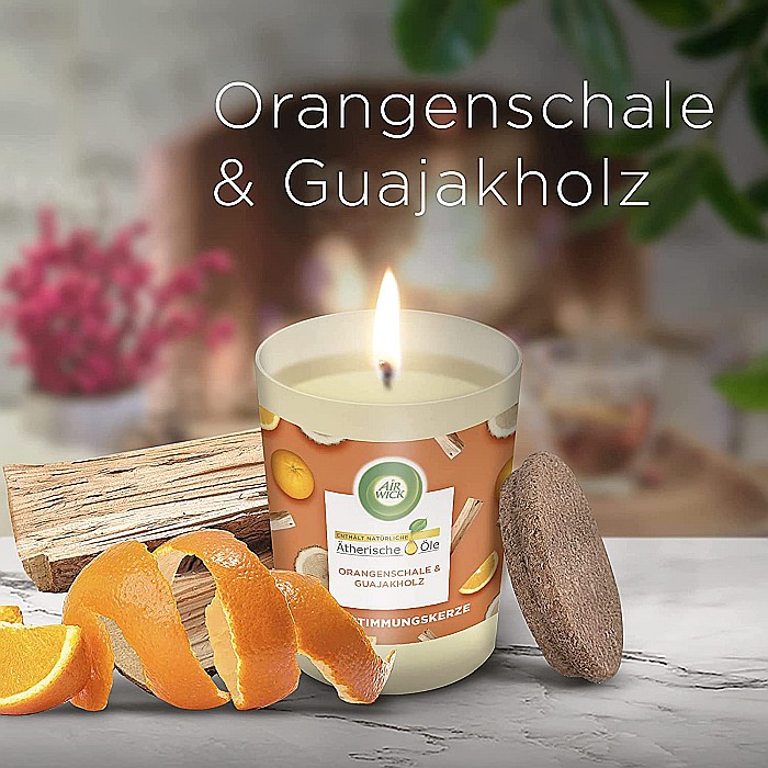 AIRWICK Lumanare cu Parfum de Orange Peel & Guaiac Wood 185g [2]