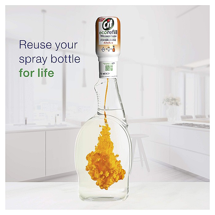 CIF Power & Shine Kitchen Solutie Curatare Bucatarie Rezerva 10 x Concentrat 70 ml [2]