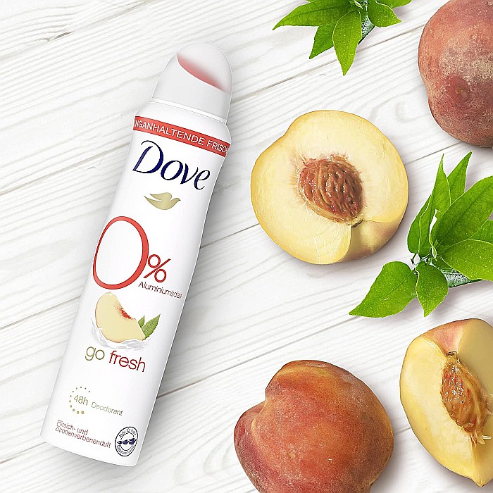 DOVE Antiperspirant Spray 0% Aluminium Salze Go Fresh PEACH & LEMON 150 ml [2]