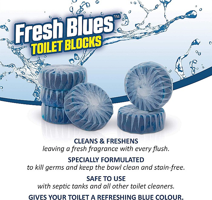 MIGHTY BURST Fresh Blues WC Cuburi Odorizante pt Bazin 6×50 g [2]