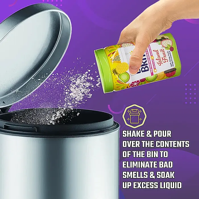 BIN BRITE Neutralizator Umiditate si Mirosuri pt Pubele & Cosuri de Gunoi ISLAND FRUIT 500g [2]