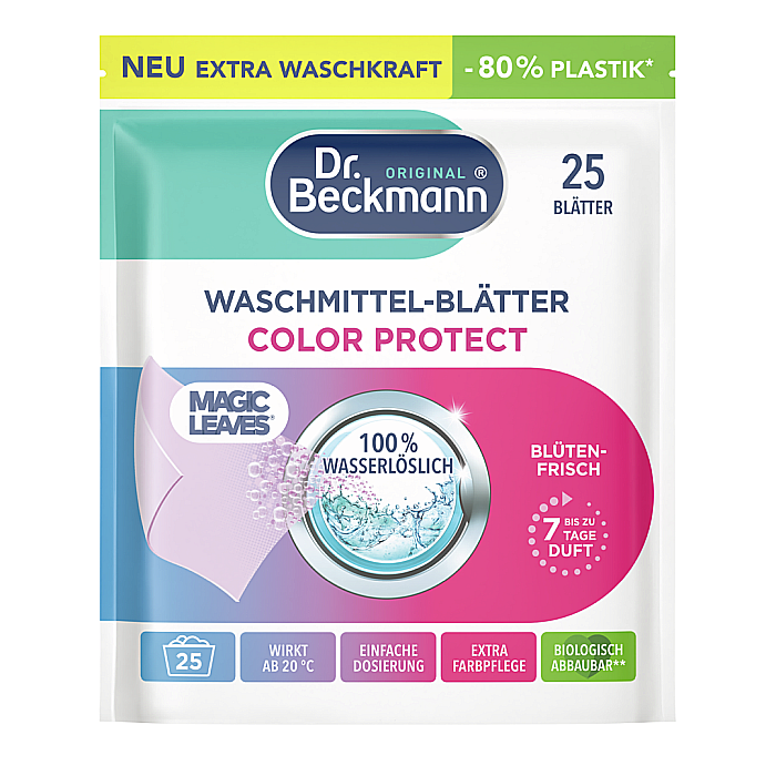 DR BECKMANN Detergent de Rufe Benzi-Foi 25 buc Color Protect Flower Fresh [1]