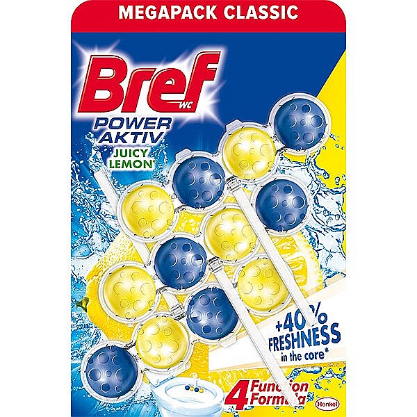 BREF Classic Power Aktiv Odorizant Toaleta Lemon 3 x 50 g [1]